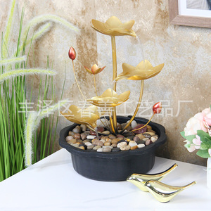 Fuente de agua para el hogar con decoraciones de agua corriente para sala de estar, oficina, escritorio, diseño contemporáneo, hierro y plástico - Product Image 4