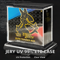 Boîte de présentation magnétique moderne en acrylique transparent anti-UV 99% pour cartes Pokémon Elite Trainer Box (ETB)