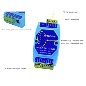 Taidacent Bộ Lặp Cách Ly Quang Điện Công Nghiệp 1 Trong 4 8 Đầu Ra Bộ Cách Ly Dữ Liệu RS485 4/8 Chiều Bộ Chia Hub RS485 485 - Product Image 4
