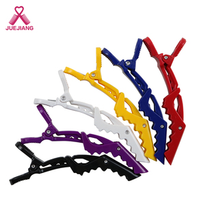 4 couleurs en plastique barbier spa logo personnalisé épingles à cheveux sectionnement coiffure filles pinces à cheveux alligator salon extensions de cheveux <span class=keywords><strong>clips</strong></span> - Product Image 4