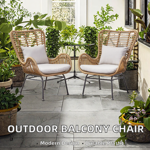 Modern Plastic Outdoor Balcony Dining <b>Chair</b> <b>Patio</b> Furniture for Garden Bistro Coffee Shop Panel -for Exterior - Product Image 2