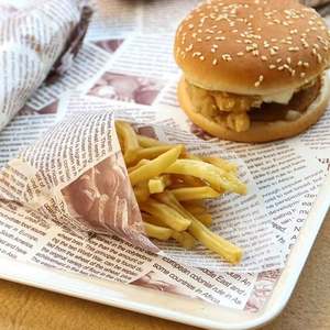 Customized Greaseproof <b>Paper</b> Food Wrapper for Bread Cookies Sandwiches Burgers Single Side Coating Screen Printing Compatible - Product Image 3