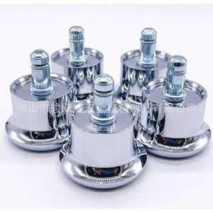 Furniture Casters Rigid 50mm Diameter Chrome Plated Fixed Feet Durable For Furniture - Product Image 1