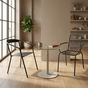 Modern <b>Adjustable</b>-Height Suspension Coffee <b>Table</b> Sleek Metal Frame Tempered Glass Top 1 Year Warranty Designed for Contemporary - Product Image 5