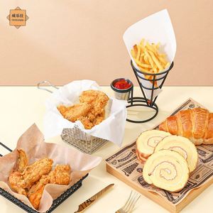 Papier ciré alimentaire personnalisé à bas prix pour emballages de sandwichs et hamburgers avec logo - Product Image 3