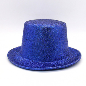 Cappello Fedora con Glitter Top per le vacanze a tesa corta Costume <span class=keywords><strong>da</strong></span> <span class=keywords><strong>mago</strong></span> con paillettes cappello a bombetta - Product Image 6