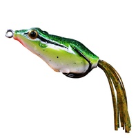 Leurre de pêche LUTAC à double hameçon, type grenouille à bec pointu, pour lancer à longue distance, pour la pêche au blackfish en eau douce