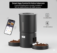 Distributeur automatique intelligent de nourriture pour animaux de compagnie, double alimentation, gamelles pour chats, enregistrement vocal 10s, programmation flexible, minuterie pour chiens et chats