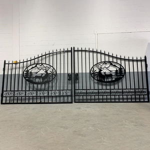 Apartamento de Diseño Europeo Puertas exteriores de <span class=keywords><strong>hierro</strong></span> forjado Casa de entrada Puertas de <span class=keywords><strong>hierro</strong></span> modernas Puertas de seguridad de <span class=keywords><strong>hierro</strong></span> forjado - Product Image 4