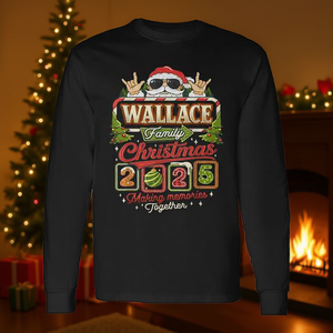 T-shirt à manches longues de Noël 2025 de la famille Wallace : Créons des souvenirs ensemble - Product Image 3