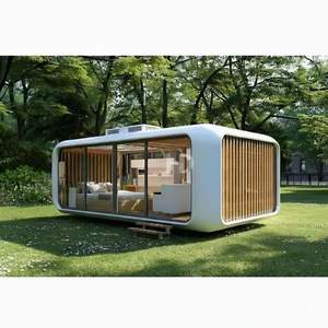 Maison préfabriquée extérieure personnalisée : Cabine modulaire pour vivre et travailler, Pod de bureau portable et Cabine moderne préfabriquée de type Apple - Product Image 5