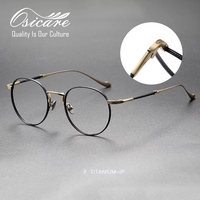 Gafas de Sol de Diseñador de Marca de Lujo de Alta Calidad, Gafas Vintage para Hombre, Las Mejores Gafas, Montura Óptica de Titanio Academy para Hombre