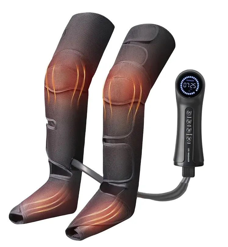 Massaggiatore per gambe Phenitech, massaggiatore per polpacci e cosce 3 in 1 con terapia di calore e compressione stivali da massaggio per le gambe