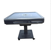 Table de Mahjong Automatique H530 Personnalisable en Gros, Table à Manger Pliante 2-en-1 avec Plateau en Verre Trempé et Piétement en ABS