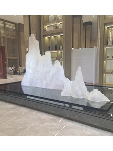 Sculpture en résine transparente, ornement de rocaille, décorations sur mesure pour hôtels haut de gamme, clubs, bureaux de vente, fabriqué en Chine - Product Image 5