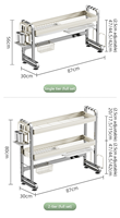 Égouttoir à vaisselle moderne style crème à poser sur l'évier, 1 ou 2 niveaux, gain de place, avec porte-couteaux, prêt à être expédié
