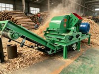 Machine à fabriquer de la sciure de bois, broyeurs de bûches, broyeurs de branches d'arbres, broyeurs de feuilles de palmier, broyeur de déchets de bois à moteur diesel