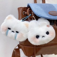 Porte-clés en peluche lapin mignon pour sac d'école, décoration de sac à dos, cadeau, vente en gros