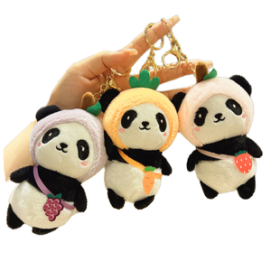 Llavero de Peluche de Panda con Fruta, Juguete de Peluche de Algodón al por Mayor para Colgar en Bolsos o Regalo para Parejas - Product Image 1