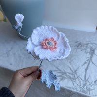 Gehäkelte Yu Beauty Klatschmohn-Blume Muttertagsgeschenk Künstlicher Gehäkelter Blumenstrauß Heimdekoration Gehäkelte Blumen