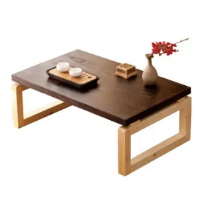 Mesa de chá multifuncional de madeira estilo japonês, sala de estar, mesa promocional para café