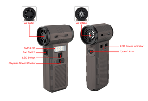 Lámpara de <span class=keywords><strong>Trabajo</strong></span> LED Recargable y Portátil, Soplador de Aire Comprimido de 130,000 RPM, Mini TurboVentilador con Clasificación IP33, 13 Aspas, para Limpieza de Computadoras y Automóviles - Product Image 4