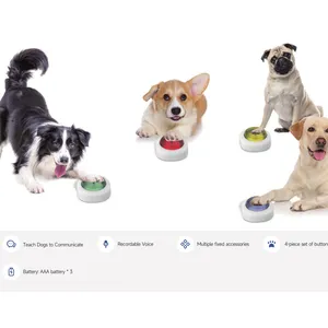 コミュニケーションスターターパック用の記録可能な犬のボタン、犬の話すボタンセット、犬のための犬のコミュニケーションボタン