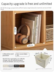 Hiện đại rắn gỗ ngăn kéo-loại lưu trữ tủ với kệ có thể điều chỉnh thép không gỉ đầu giường & phòng khách đồ nội thất tủ sách - Product Image 4