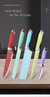 Prêt à expédier nouveau Design 5 pièces couteau de Chef professionnel ensemble de couteaux de cuisine en acier inoxydable de haute qualité avec carte Blister
