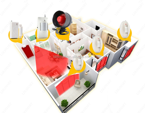 110dB Hệ Thống Báo Động Còi Báo Động Không Dây Lớn Bảo Mật Cho Nhà Ở Báo Động Chống Trộm An Ninh Cảm Biến Cửa Dò PIR - Product Image 6