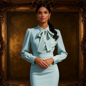 Ropa de Mujer, Moda de Primavera/Verano, Elegante, a Rayas, Transpirable, Ecológica, Natural, con Tirantes de Lazo que Definen la Cintura, Midi Largo - Product Image 4