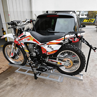 Anhängerkupplungs-Motorradträger für 2-Zoll-Aufnahme, 500 LBS, eloxiertes Aluminium, klappbare Fahrradrampe für LKW, SUV, Pickup