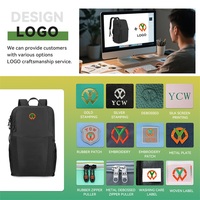 Sac à dos pour ordinateur portable pour hommes d'affaires, personnalisé avec logo, en tissu Oxford imperméable, avec port USB, souple, portable, pour voyage, sport et tennis
