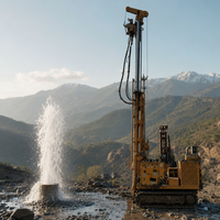 Foreuse de puits d'eau d'occasion KY 400, profondeur 400m, moteur diesel Yuchai 92kW, machine de forage pour puits d'eau