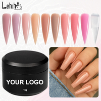 Haute qualité 15g auto-nivelant ongles Gel constructeur HEMA Tpo gratuit lampe à LED Source nue clair laiteux rose blanc Gel Extension d'ongle