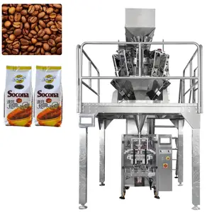 Automatic Multi-Functional Coffee Beans Packing Multi Head Weigher Rice Gummy Candy Nuts Pouch Forming Packaging Machine