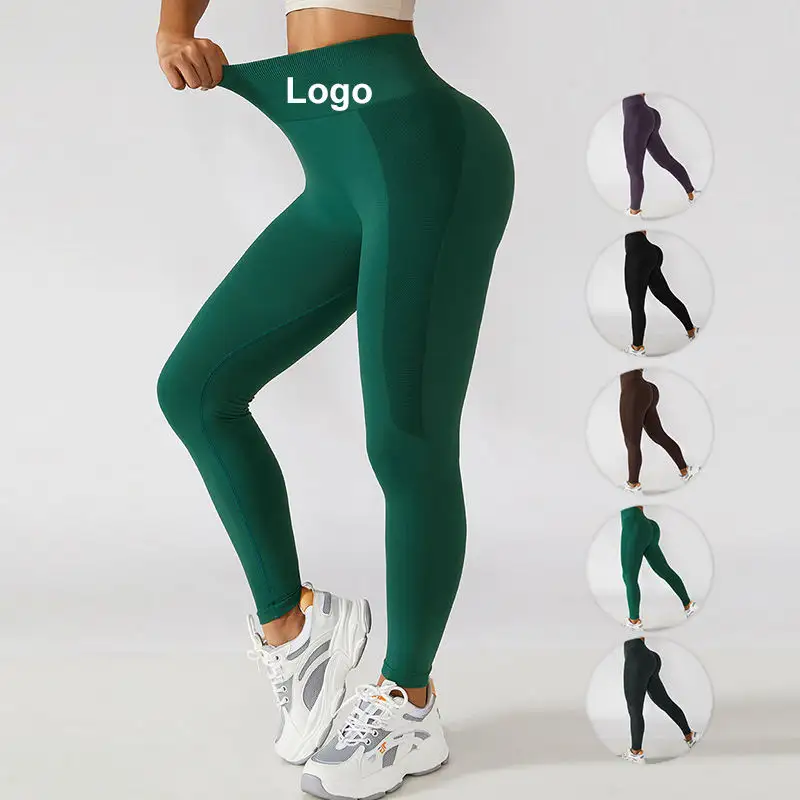 Biểu Tượng Tùy Chỉnh Liền Mạch Leggins Para Mujer Đẩy Cao Eo Yoga Quần Vớ Scrunch Mông Xà Cạp Đối Với Phụ Nữ