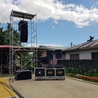 Ligne rangée actionnée par représentation d'étape W-102B 10 ''émission en direct d'étape portative du matériel de sonorisation 350W RMS 1400W PEAK