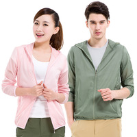 A615 Zomer Outdoor Unisex Snel Droogende Ademend Zonnebeschermende 100% Nylon Windjack met Rits en Bedrukt Logo