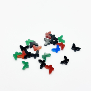 天然赤黒緑瑪瑙ルースストーン蝶形宝石DIY象嵌ジュエリーブレスレットネックレス作成用 - Product Image 4