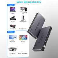 Commutateur HDMI SYONG 4 entrées 1 sortie - 8K60Hz 4K240Hz/144Hz/120Hz avec télécommande, compatible HDCP2.3/HDR10, pour PS5/PS4 Xbox