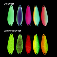 NOUVEAU OEM 2.5g/3.5g Leurre cuillère rotatif UV luminescent à forte luminosité pour la pêche à la truite, au black-bass et en eau douce, matériel de pêche Pesca