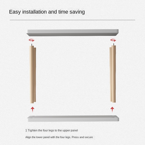 Bắc Âu Bằng Gỗ Bên Hiện Đại Đơn Giản 2-Tầng Cao Đôi Lớp Nhỏ Màu Trắng Cà Phê Hình Chữ Nhật MDF Bàn Trà Với Lưu Trữ Giá - Product Image 4