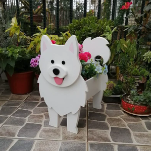 Vente chaude, pots de fleurs en plastique pour jardin, décoration extérieure, design mignon de dessin animé d'animaux, chiens - Product Image 2
