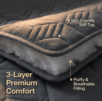 Protège-matelas imperméable matelassé en tricot uni de qualité supérieure, couvre-lit en polyester ajusté pour la maison