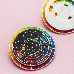 Vendita all'ingrosso Custom Decision Maker in metallo SPINNING smalto Pin con logo personalizzato - Product Image 6