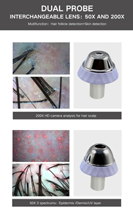 Analyseur de peau multifonctionnel compact en gros, détecteur de follicules pileux et de cuir chevelu, équipement d'analyse des follicules pileux et de la peau - Product Image 6