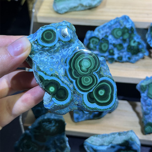 Spécimen de Chrysocolle Malachite en Anneaux Concentriques Botryoïdaux, Cristal de Guérison pour la Décoration Intérieure, <span class=keywords><strong>Collection</strong></span> Minérale, Vente en Gros - Product Image 5