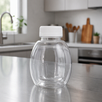 Bouteille de boisson au thé de 250 ml, bouteille de thé au lait en plastique 38/410, bouteille de boisson transparente en PET pour jus, thé boba, bouteille de boisson vide portable