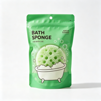 Sac refermable à fermeture éclair pour accessoires de bain, éponge, pochette en plastique réutilisable avec trou de suspension